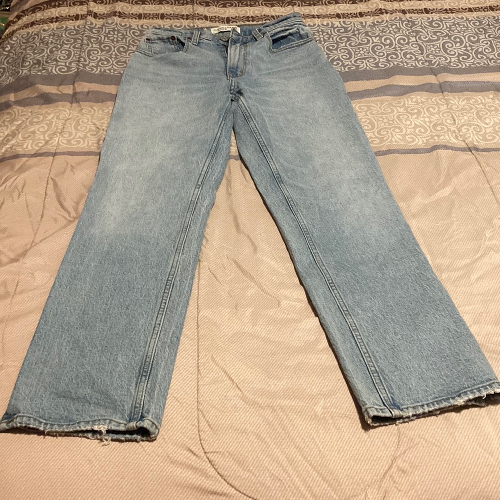 Light blue denim jeans